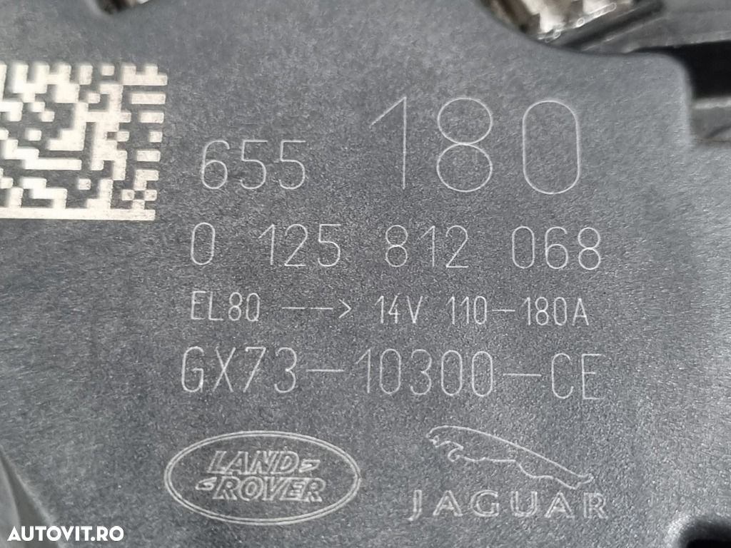 Alternator Jaguar F - Pace 2.0 D 2015 - 2020 163CP 1999CC 204DTD (1141) Diesel 0125812068 - 4