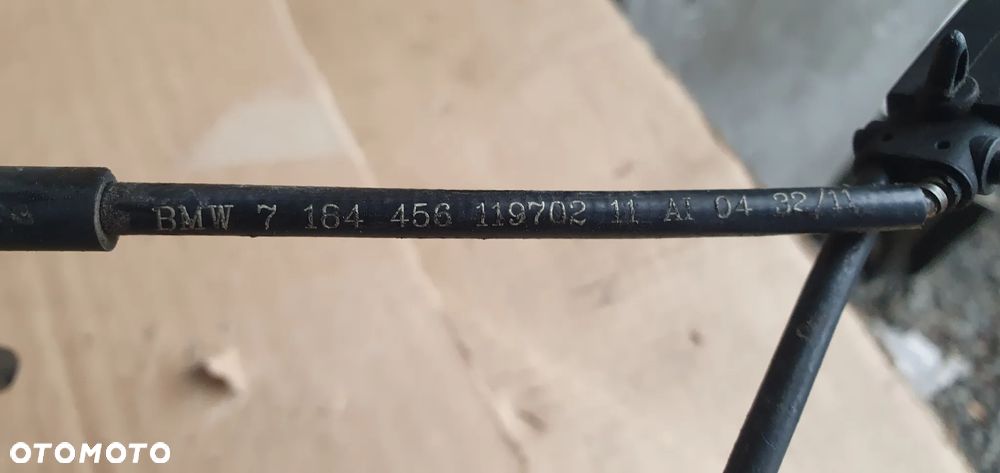 Zamek rygiel maski przód prawy lewy komplet linka BMW X5 E70 7164456 - 7