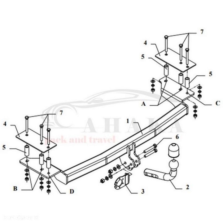 Hak Holowniczy Odkręcany Do Ford Escort Hatchback 1986-1990 - 3