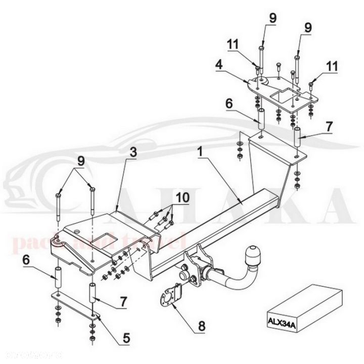 Hak Holowniczy Automat Do Alfa Romeo 156 Crosswagon Q4 Kombi 2004-2007 - 3