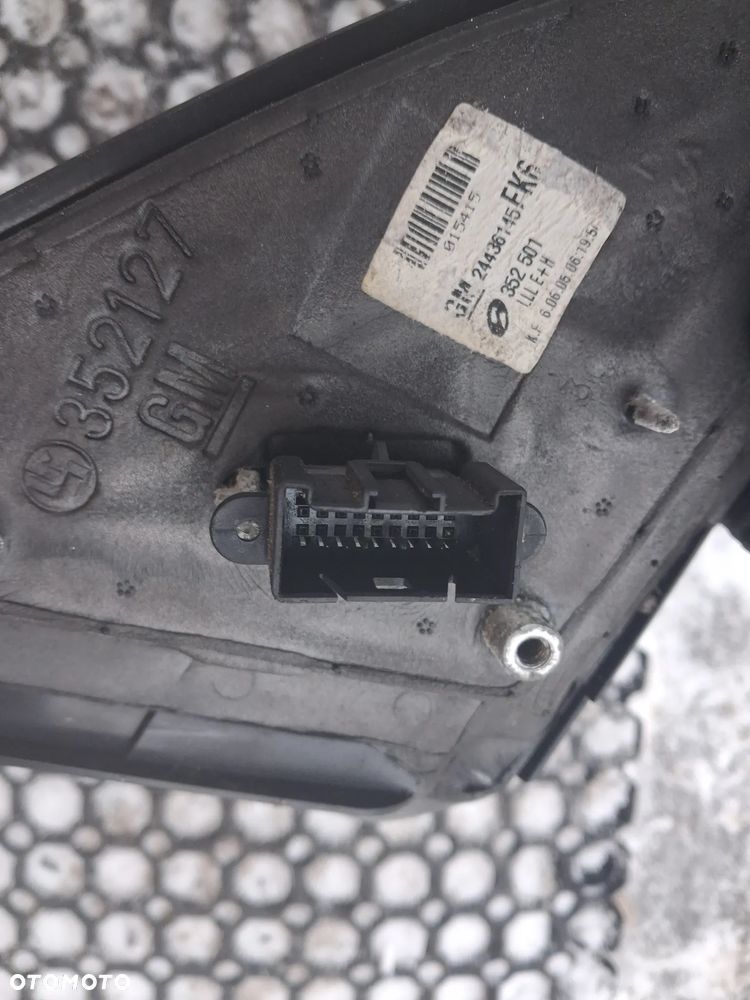 Opel Vectra C Signum Lusterko Lewe elektryczne kierowcy kolor Z20R czarne 5PIN EU - 3