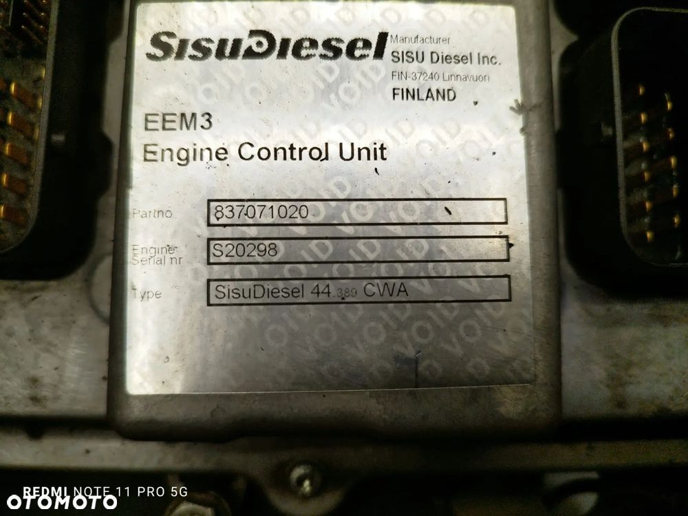 Sterownik ECU EEM3 V837069216 Sisu Valtra N 121 - 6