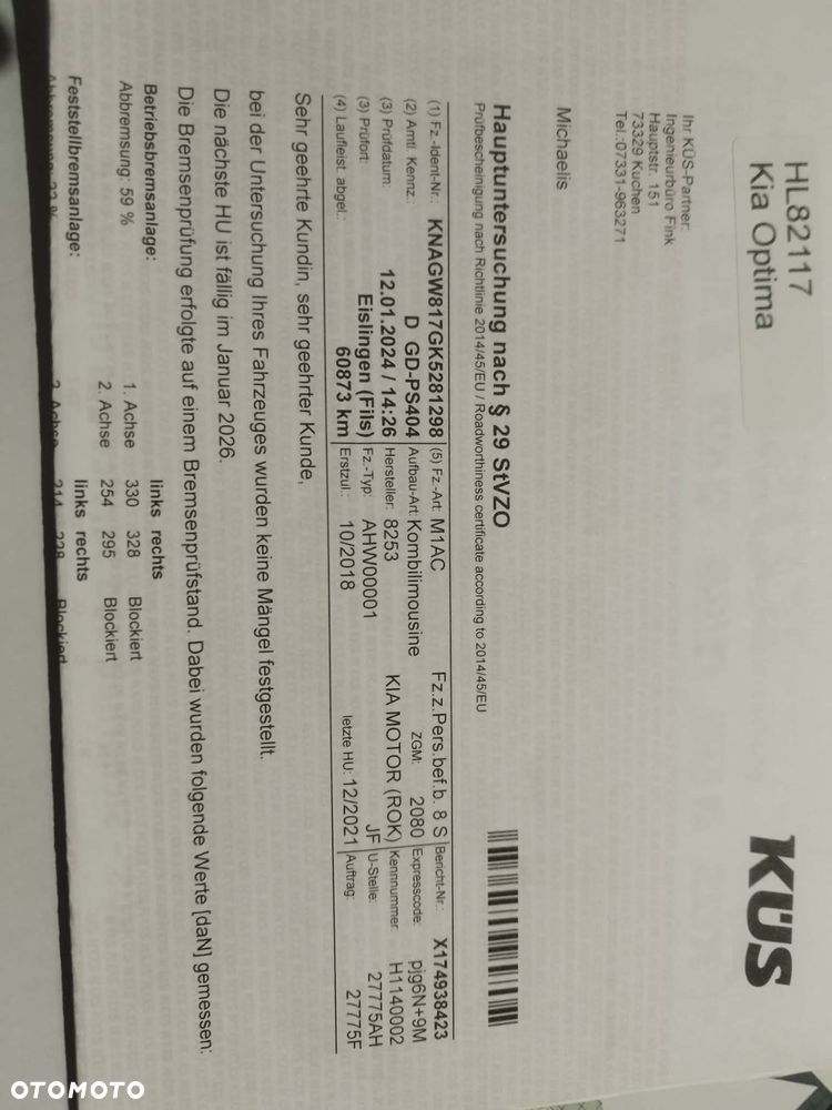 Kia Optima Sportagon 1.6 T-GDI DCT OPF GT Line - 26