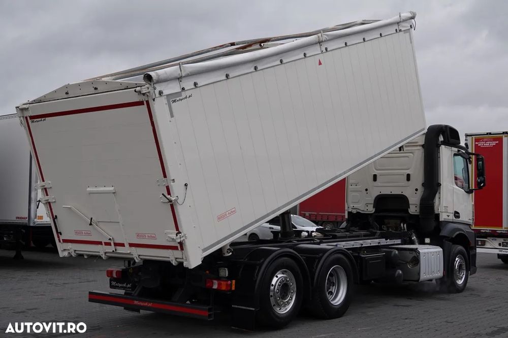 Mercedes-Benz ACTROS / 2545 / 6x2 / CAMION BASCULANTE 32 mc / OBLUTOR pentru cereale / CAPACITATE DE ÎNCĂRCARE: 15.000 KG / DIRECȚIE + AXIE ELEVABILĂ / EURO 6 - 3