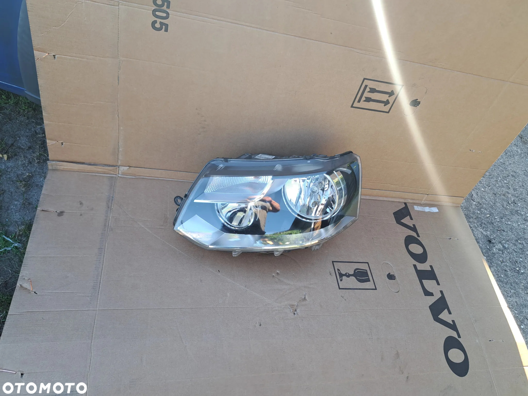 Lampa przednia lewa VW T5 T-5 Lift 7E1941015J Reflektor lewy przód przedni halogenowy podwójny VW T5 Lift 7E1941015J - 2