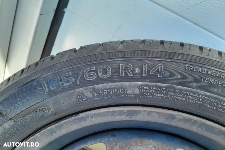 Jante tabla cu anvelope 14 - set 185 / 60 R14 Skoda Fabia 5J [2007 - - 3