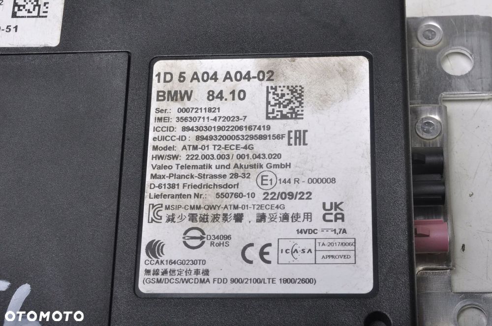 MINI F56 MODUŁ STEROWNIK TELEMATIC 5A04A04 - 2