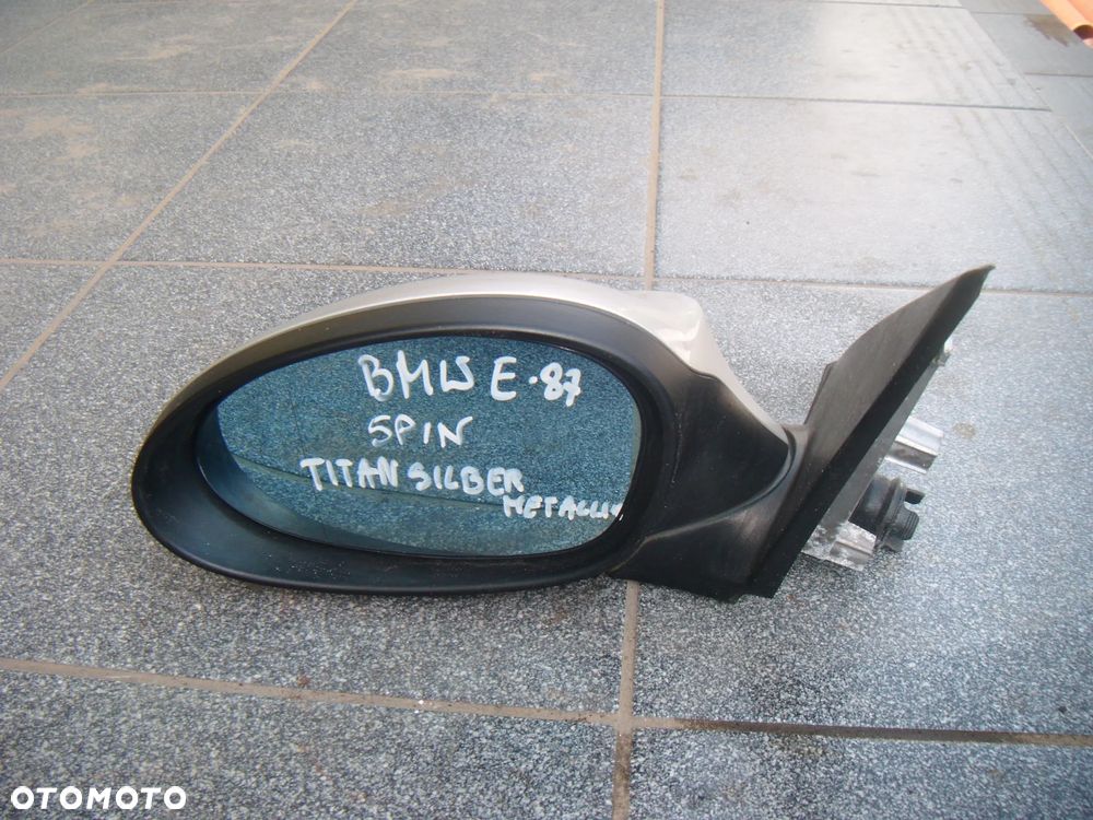 bmw1  e-87 lusterko lewe eu titan silber metallik 5 pinów - 1