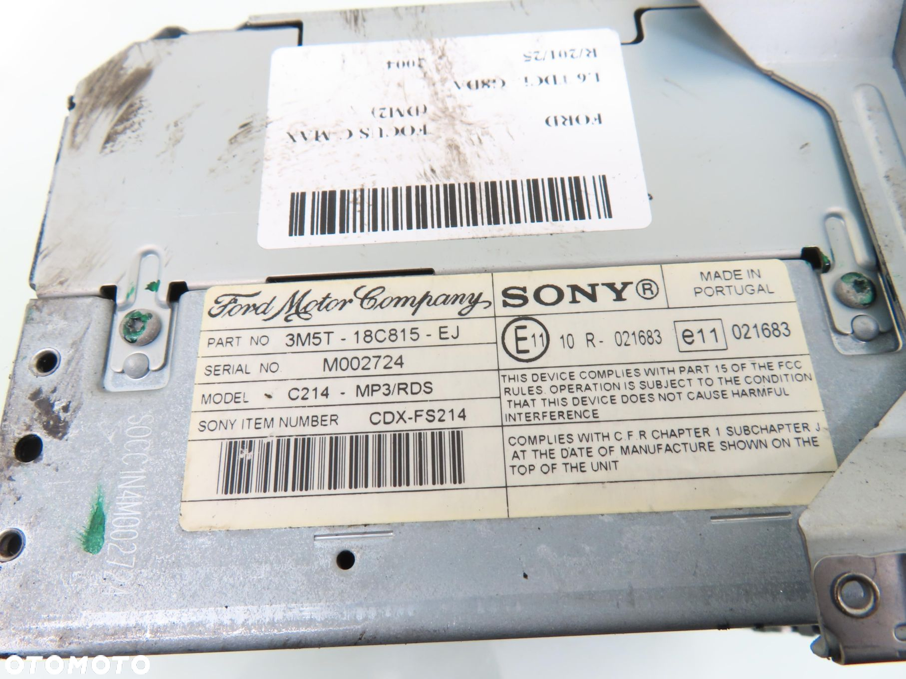 RADIO FORD FOCUS C-MAX 3M5T18C815EJ + KOD - 4