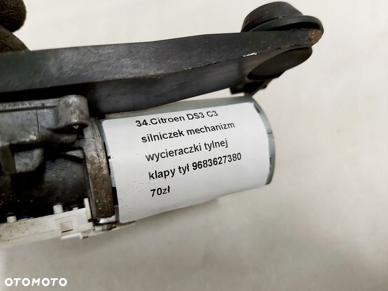 citroen ds3 c3 silniczek mechanizm wycieraczki tylniej klapy tył 9683627380 - 4
