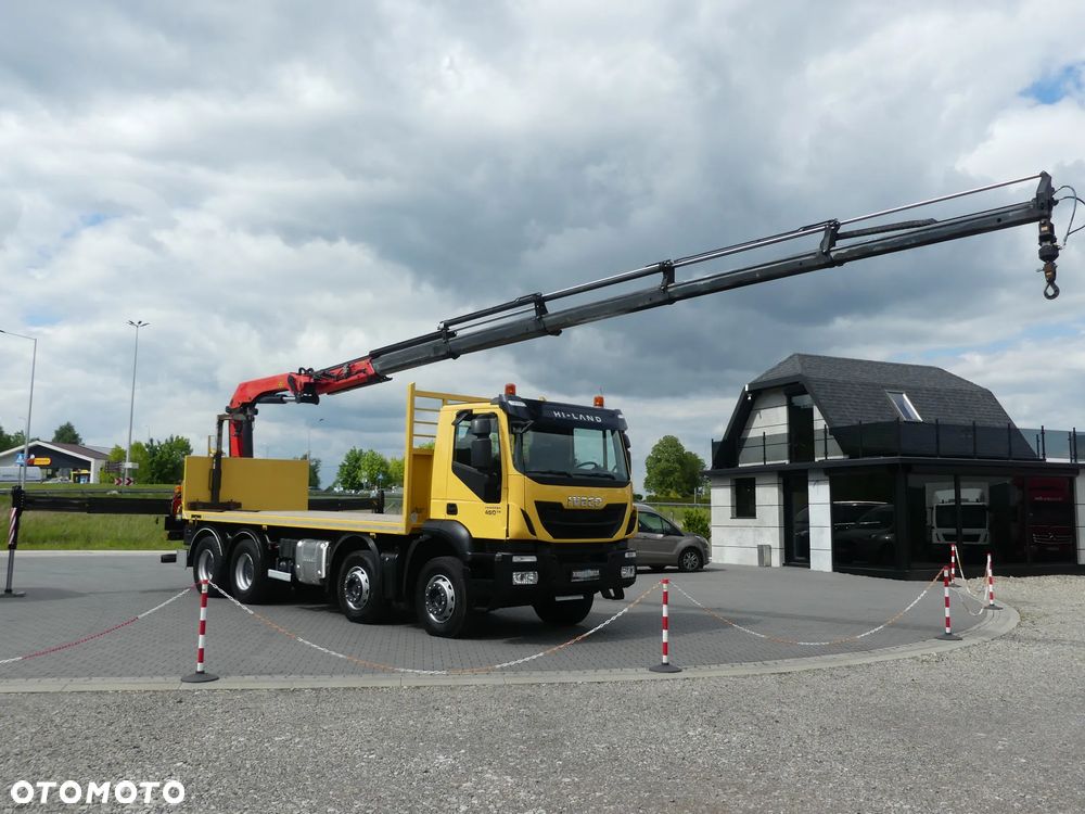 Iveco TRAKKER 450 / 8x4 / EURO 6 / HDS PALFINGER PK 22002-EH / NISKI PRZEBIEG / - 1