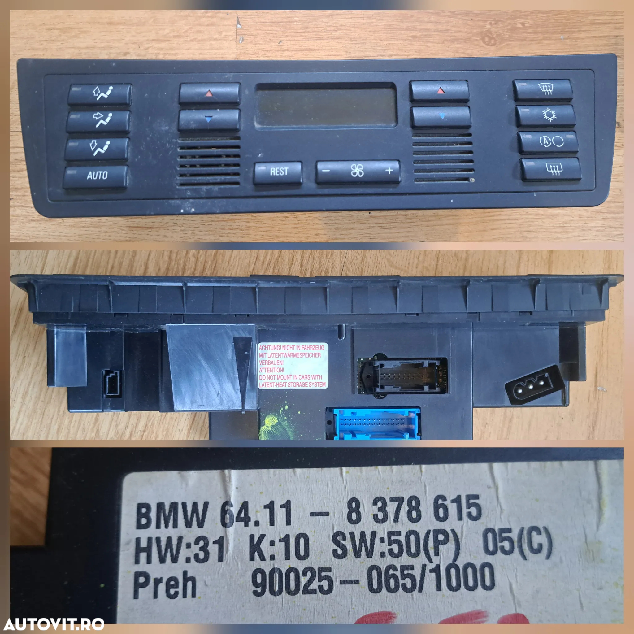 Butoane modul panou control comanda clima ac climatronic bmw X3 E53 seria 7 E38 Seria 3 E46 seria 5 E39 E34 - 2