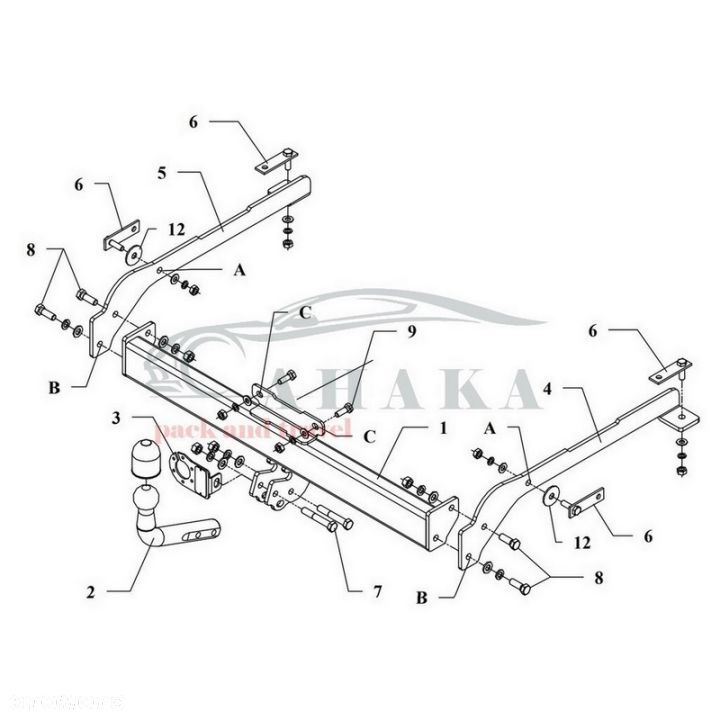 Hak Holowniczy Odkręcany Do Peugeot 605 Sedan 1990-1999 - 3