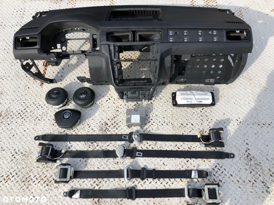 VW CADDY 4 IV 2K5 DESKA KONSOLA KOKPIT PULPIT PÓŁKA PARAPET AIRBAG AIR BAG rysy Raz2 - 9