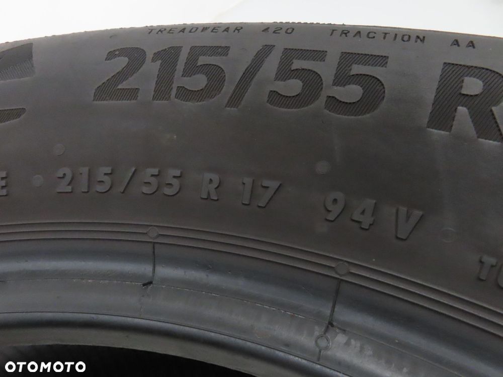 2x 215/55R17 OPONY LETNIE UŻYWANE Continental EcoContact 6 94V - 2