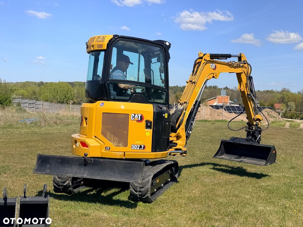 Caterpillar Minikoparka Cat 302.7 3xłyżki Skarpowa hydrL\P dodatkowe linie hydrauliczne szybkozłącze Gąsienice jak Nowe WIDŁY WIERTNICA za dopłatą - 15
