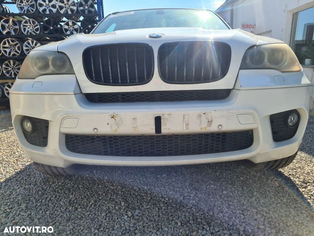 Bara fata BMW X5 E70 Facelift 2010 - 2013 ALB (1283) model cu spalatoare far - 1