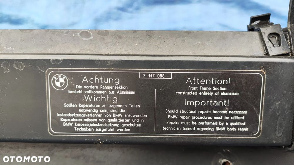 PAS PRZEDNI WZMOCNIENIE BELKA PRZÓD CHŁODNICA WODY KLIMATYZACJI WENTYLATOR KOMPLET BMW E63 E64 LCI LIFT 3.0i N53 - 10