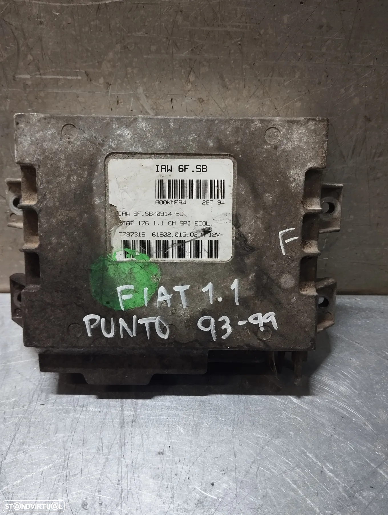 CENTRALINA DO MOTOR FIAT PUNTO 176 1.1i IAW6FSB 7787316 - 2
