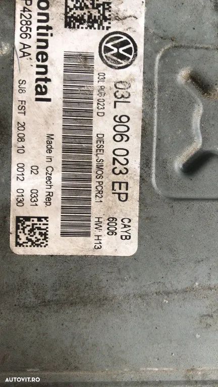 ECU VOLKSWAGEN polo 6r , AUDI, SEAT, SKODA 1.6 TDI 03l906023ep - 2