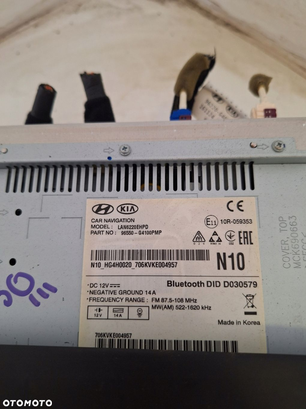 RADIO NAWIGACJA HYUNDAI I30 III 96550-G4100 - 2