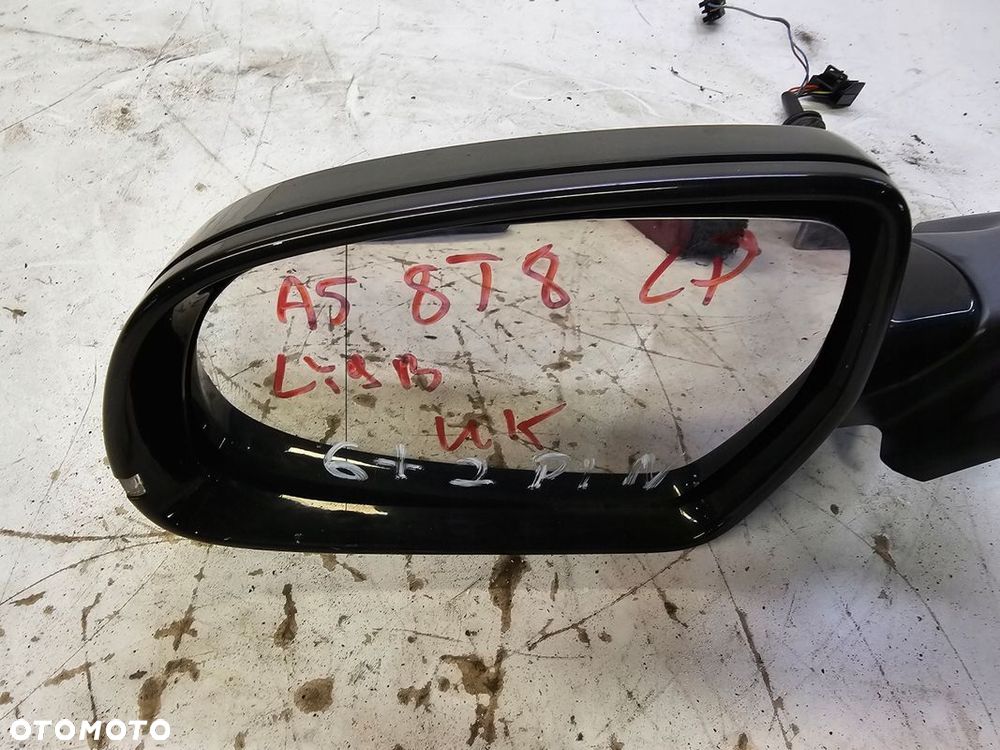 LUSTERKO ZEWNĘTRZNE LEWE AUDI A5 8T8 LY9B 6+2 UK - 3