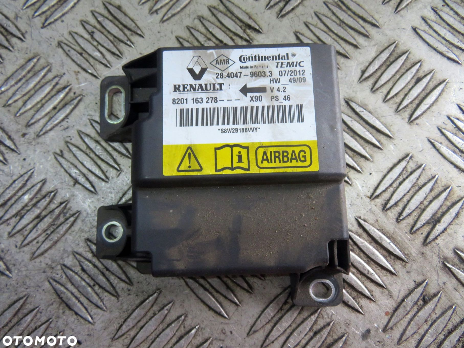 ZESTAW AIRBAG PODUSZKI SENSOR SANDERO I 985254015R 8201163278 DACIA 2008-2012 - 9