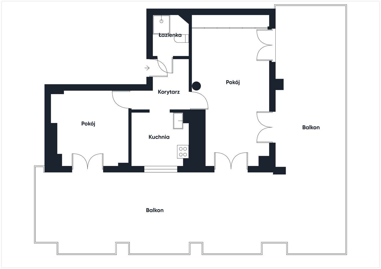 PRAGA Plac Hallera | 2 pokoje + kuchnia | Taras 75m2