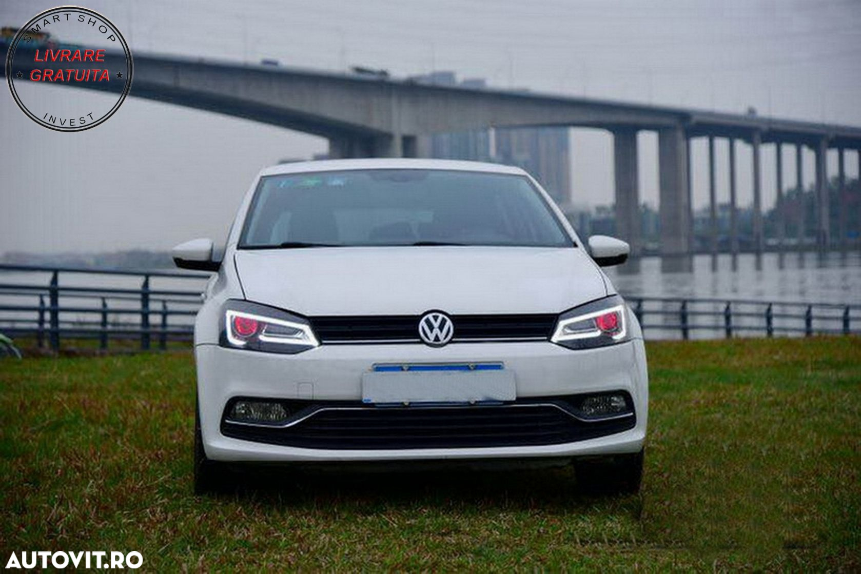 Faruri LED XENON HID VW Polo 6R / 6C / 61 (2011-2017) Devil Eye Look- livrare gratuita - 12