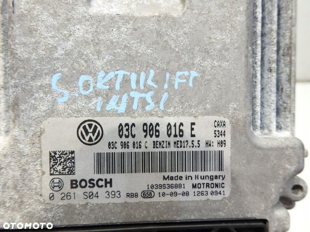 ZESTAW STARTOWY SKODA OCTAVIA II 1.4 TSI 03C906016E 03C906016C 0261S04393 - 2