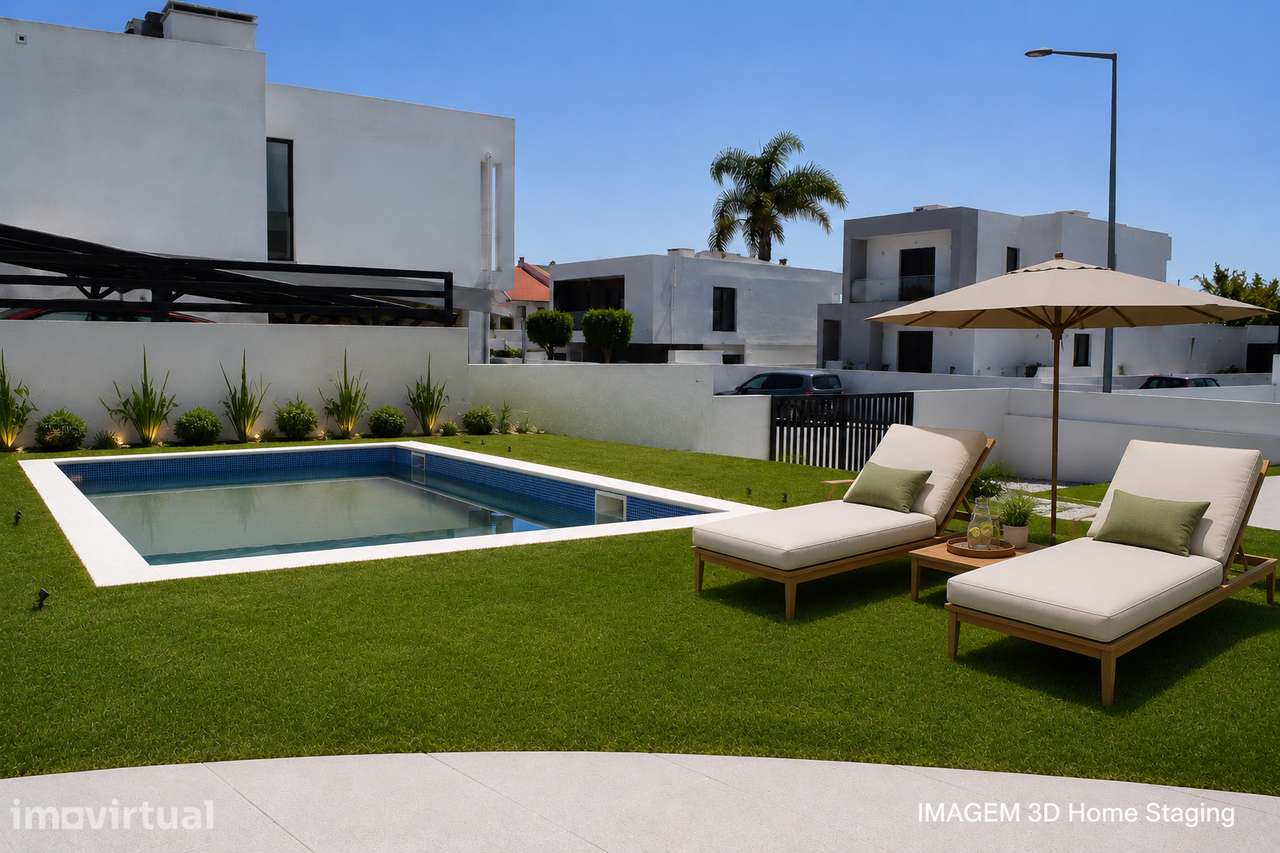 Moradia Geminada T4 com Piscina em Vale de Milhaços - Grande imagem: 3/26