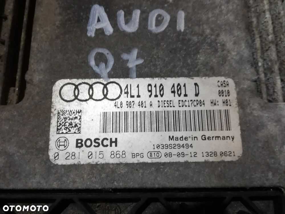 STEROWNIK KOMPUTER SILNIKA Audi Q7 4L 2012 4L1910401D 0281015868 - 2