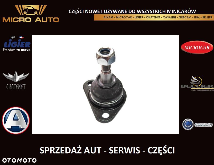 Sworzeń dolny Chatenet CH26 Aixam Microcar Ligier Bellier Grecav JDM - 1