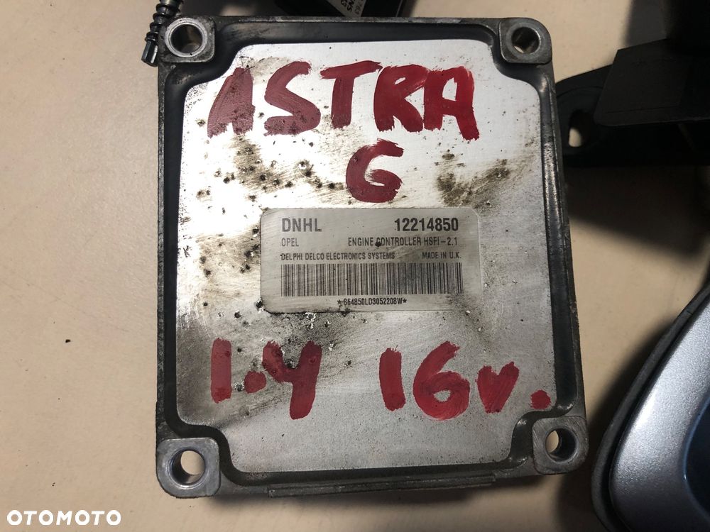 Zestaw startowy sterownik Opel Astra G 1.4 16v 12214850 DNHL - 2