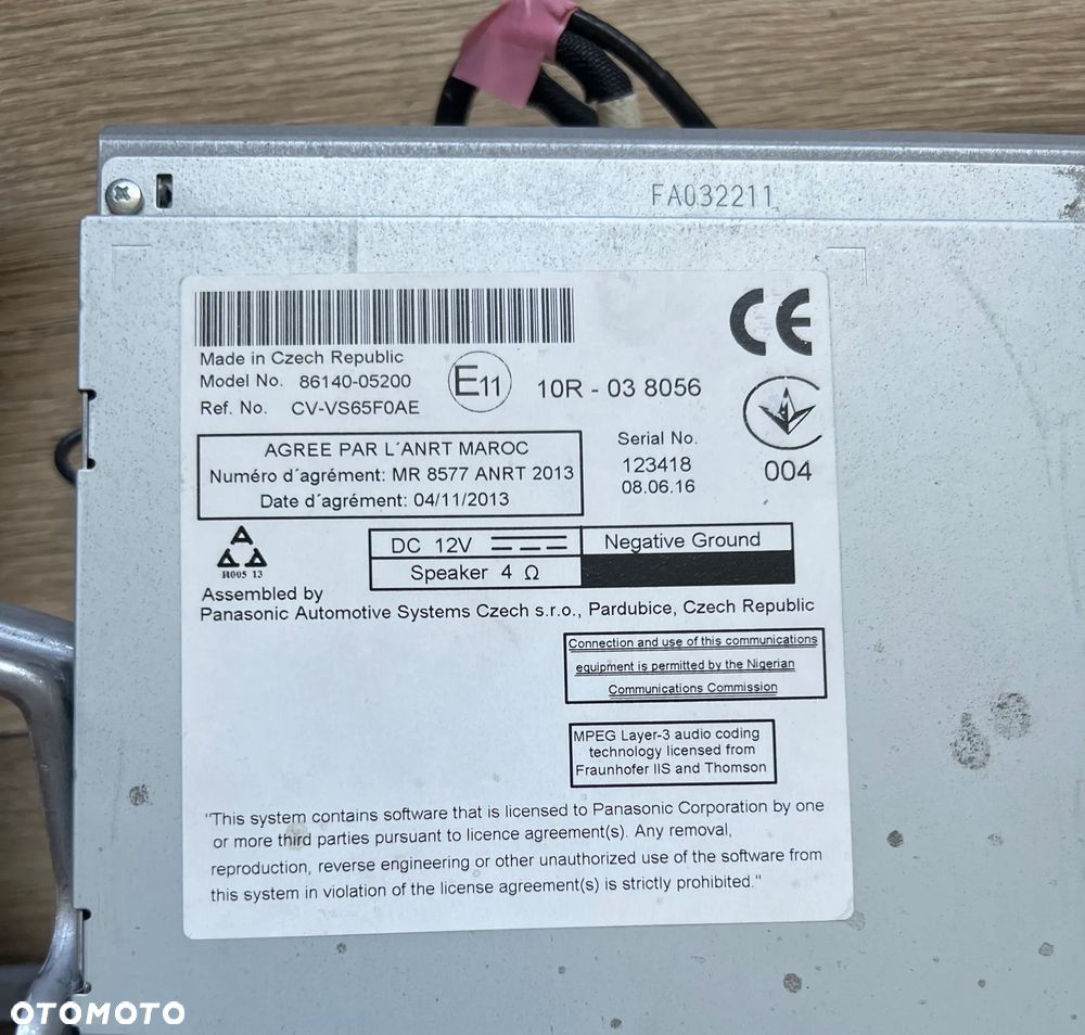 RADIO NAWIGACJA 86140-05200 TOYOTA AVENSIS T27 LIFT T29 + Antena GPS - 3