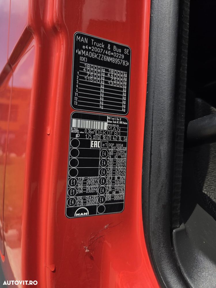 MAN TGX 18.470, 2021, 392.144km, KIT BASCULARE, AUTOMATA+INTARDER 6 trepte, anv 90% ok, jante aluminiu, FRIGIDER, goarne, 2 girofaruri, rulat doar in GERMANIA, posibilitate leasing 4 ani-STARE FOARTE BUNA-PROMOTIE 41.900 Eur+Tva - 16