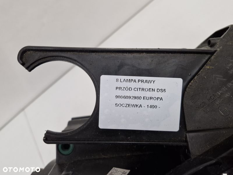 citroen ds5 lampa prawy przód prawa przednia reflektor eu soczewka - 10