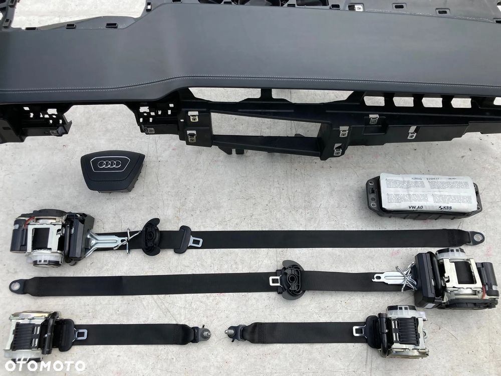 AUDI A6 S6 RS6 C8 A7 S7 RS7 4K DESKA KONSOLA KOKPIT PULPIT PÓŁKA PARAPET PODUSZKI POWIETRZNE AIRBAG KURTYNY KURTYNA PASY PAS BEZPIECZEŃSTWA Oryginał SKÓRA Okazja - 6