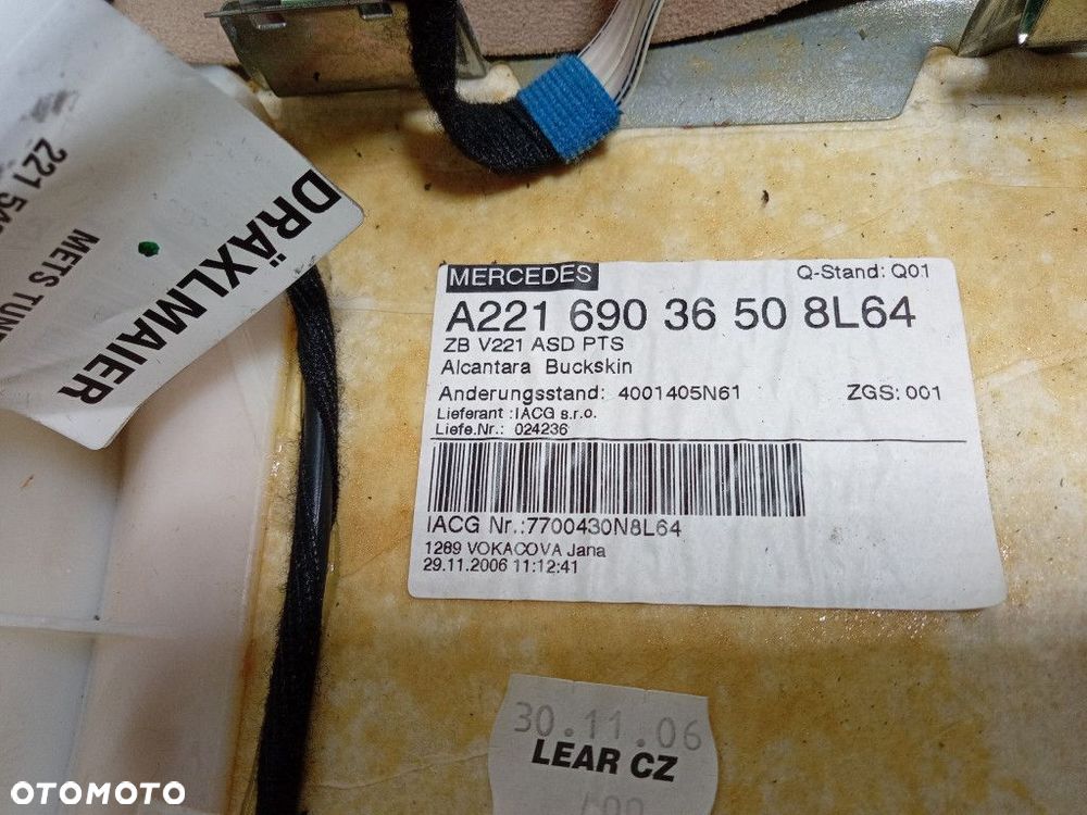 MERCEDES S W221 LONG PODSUFITKA SŁUPKI RĄCZKI PANORAMA ALKANTARA - 8