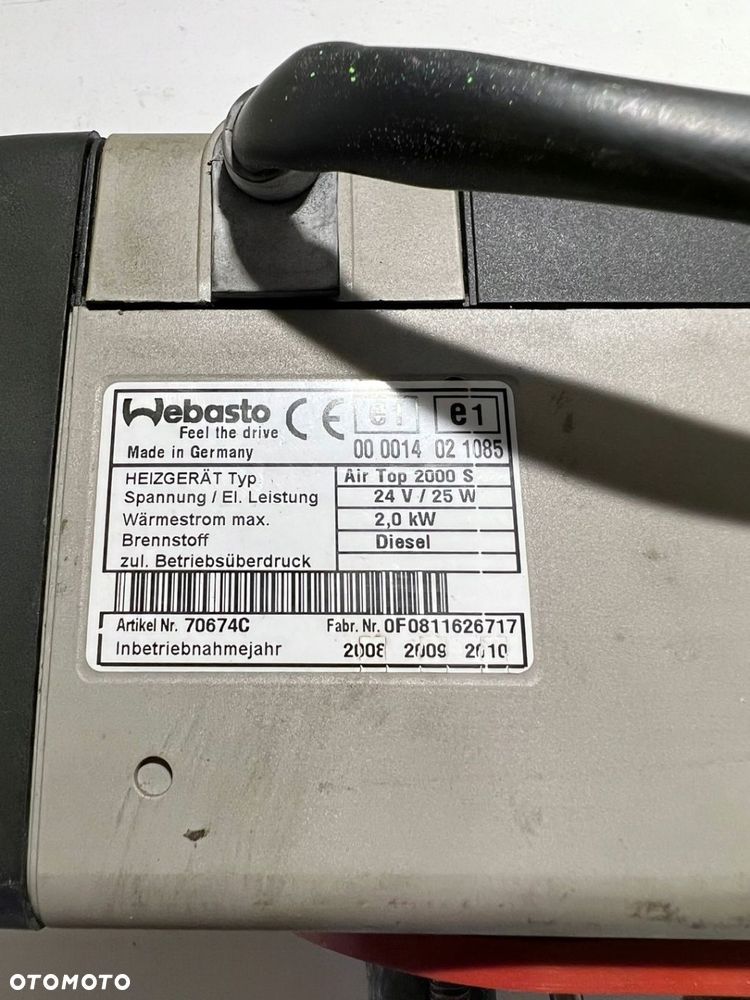 Webasto Ogrzewanie Postojowe 24V 2,0 KW Eurocargo - 3
