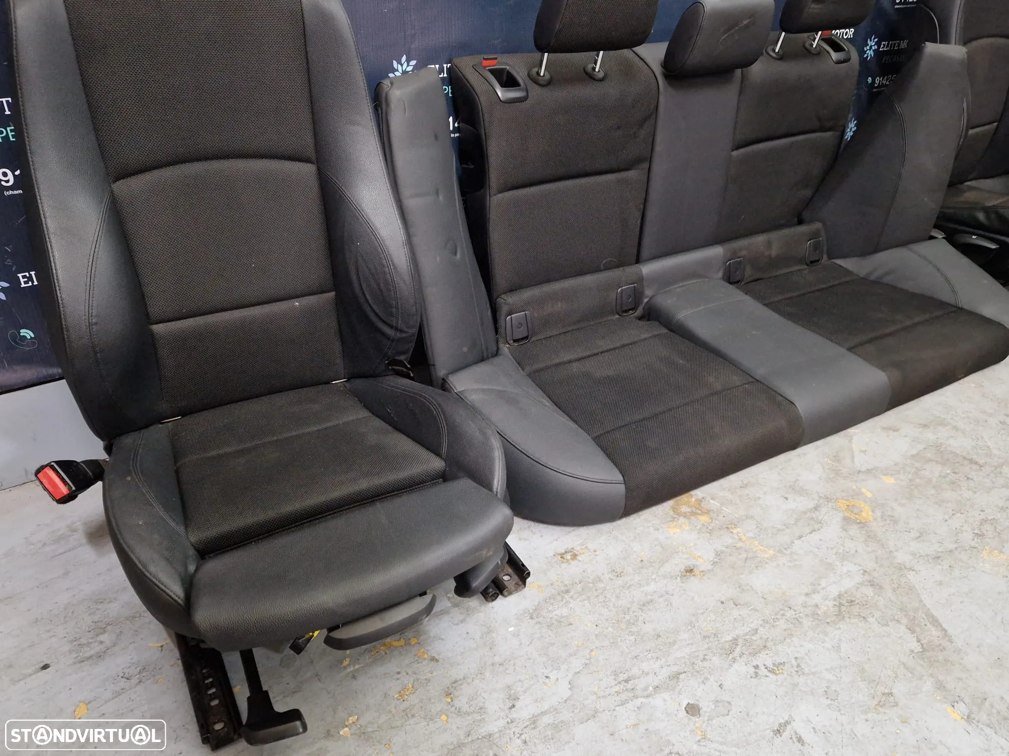 Jogo de bancos usados BMW SERIE 1 PACK M E87 E81 5 PORTAS PELE TECIDO - 4