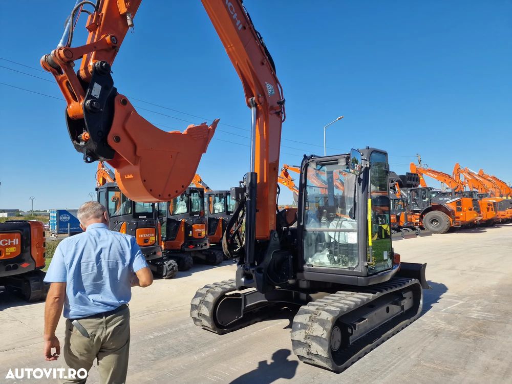 Hitachi ZX85, 2021, 2.975h, LAMA, CUPLA RAPIDA+3 CUPE NOI, Ad sapare 5m, latime 2,2m, ridica 3,7t, Camera spate, senile cauciuc 80% ok, inst picon pe bratele de excavare, Aer cond, computer in lb romana, posibilitate leasing -PROMOTIE 56.900 EUR+Tva - 7