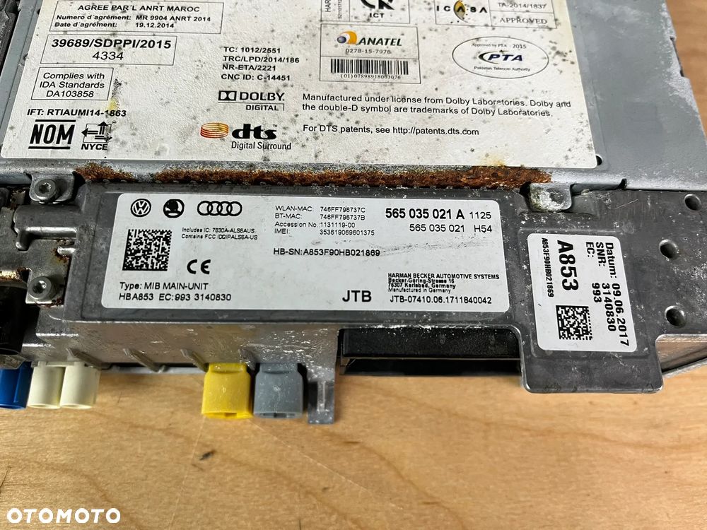 Skoda Czytnik Nawigacji 565035021A - 4