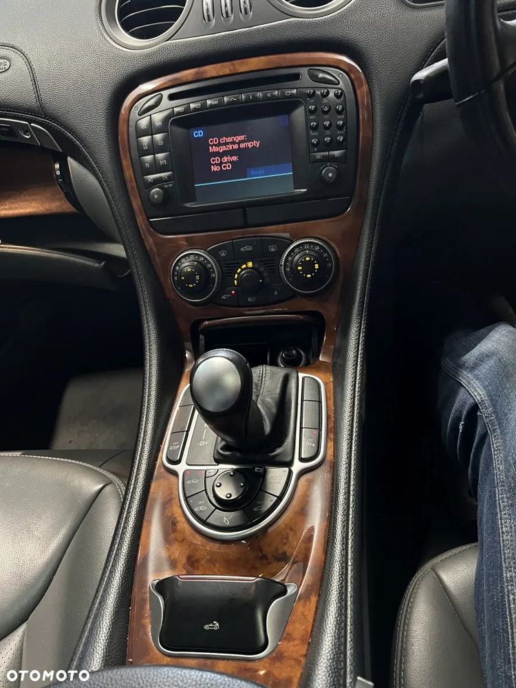 Ramka konsola środkowa popielniczka drewno dekor stan BDB OE Mercedes SL R230 W230 - 28