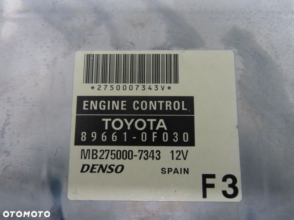STEROWNIK TOYOTA COROLLA Verso E12 1.8 VVT-i 896610F030 MB2750007343 - 4