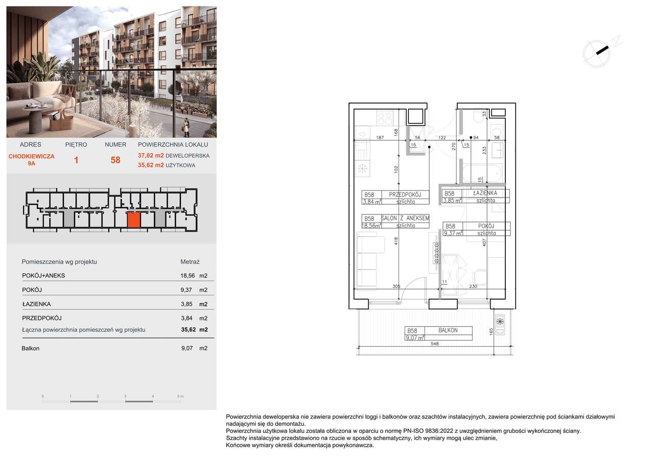 Mieszkanie, 35,65 m², Bydgoszcz