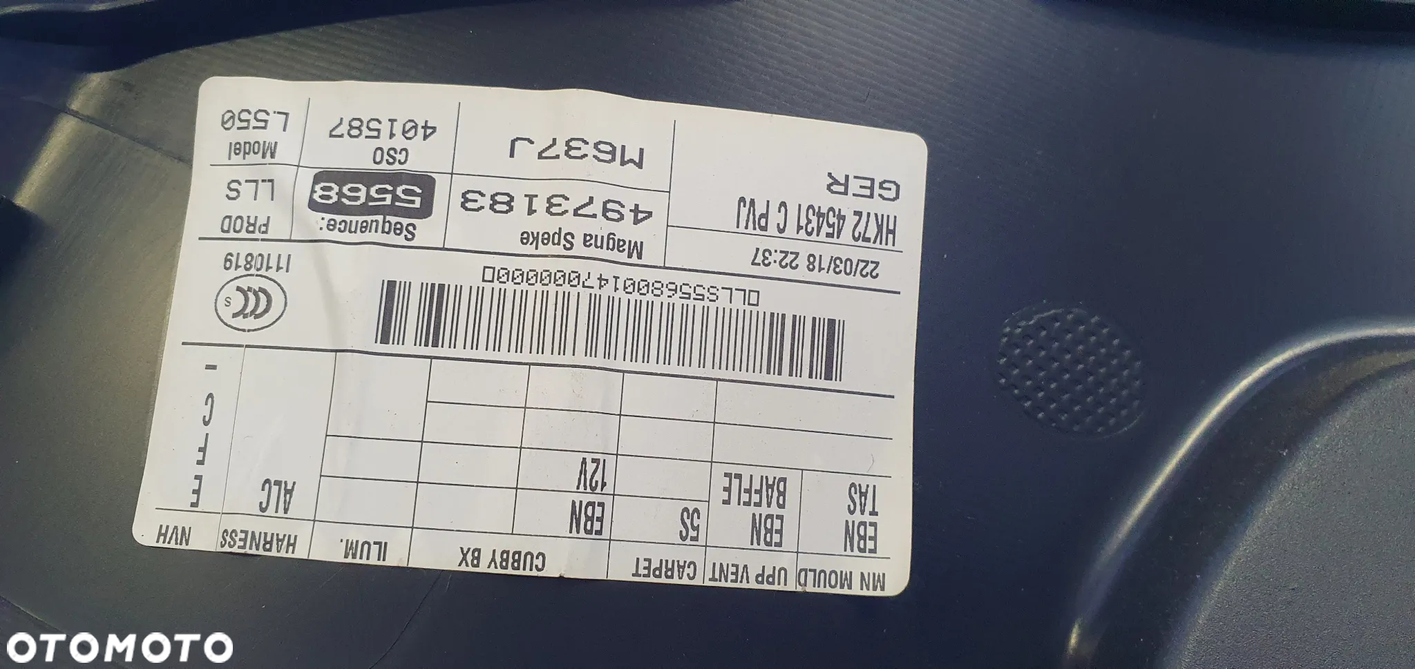 Boczek tapicerka bagażnika lewy tył Land Rover Discovery Sport L550 - 8