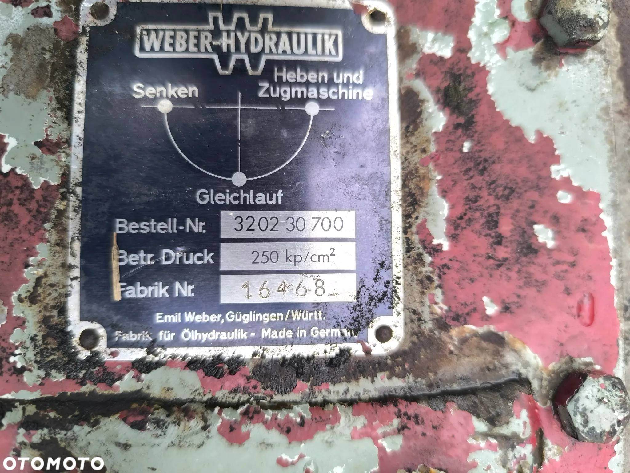weber ręczna pompa hydrauliczna typ 32023 do wywrotek rolniczych - 3