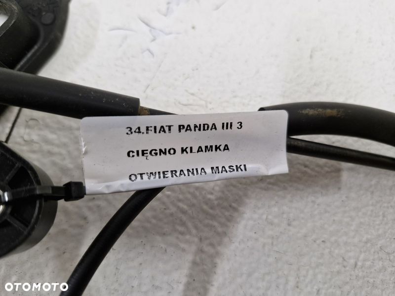 FIAT PANDA III 3 CIĘGNO KLAMKA UCHWYT OTWIERANIA MASKI RĄCZKA - 6