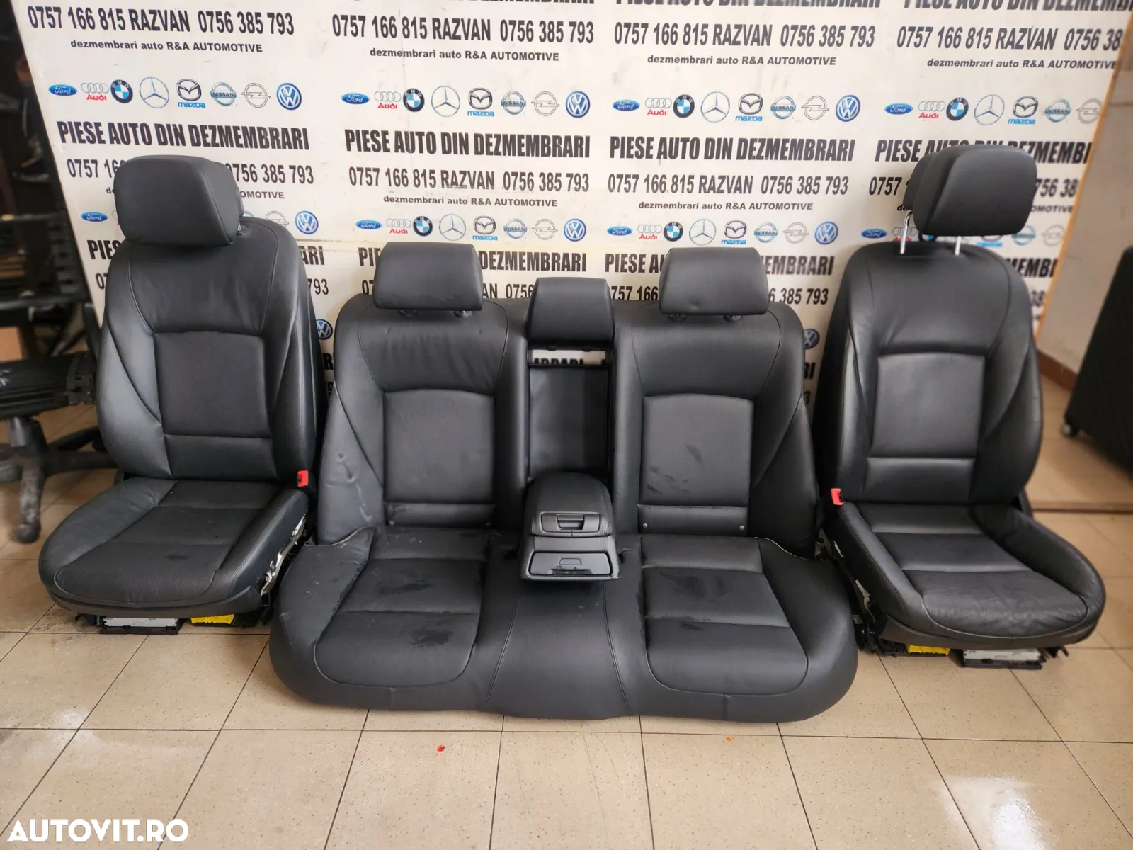 Interior Complet Scaune Piele Neagra Electrice Bmw Seria 7 F01 F02 F03 F04 Volan Stanga Europa Star - 2